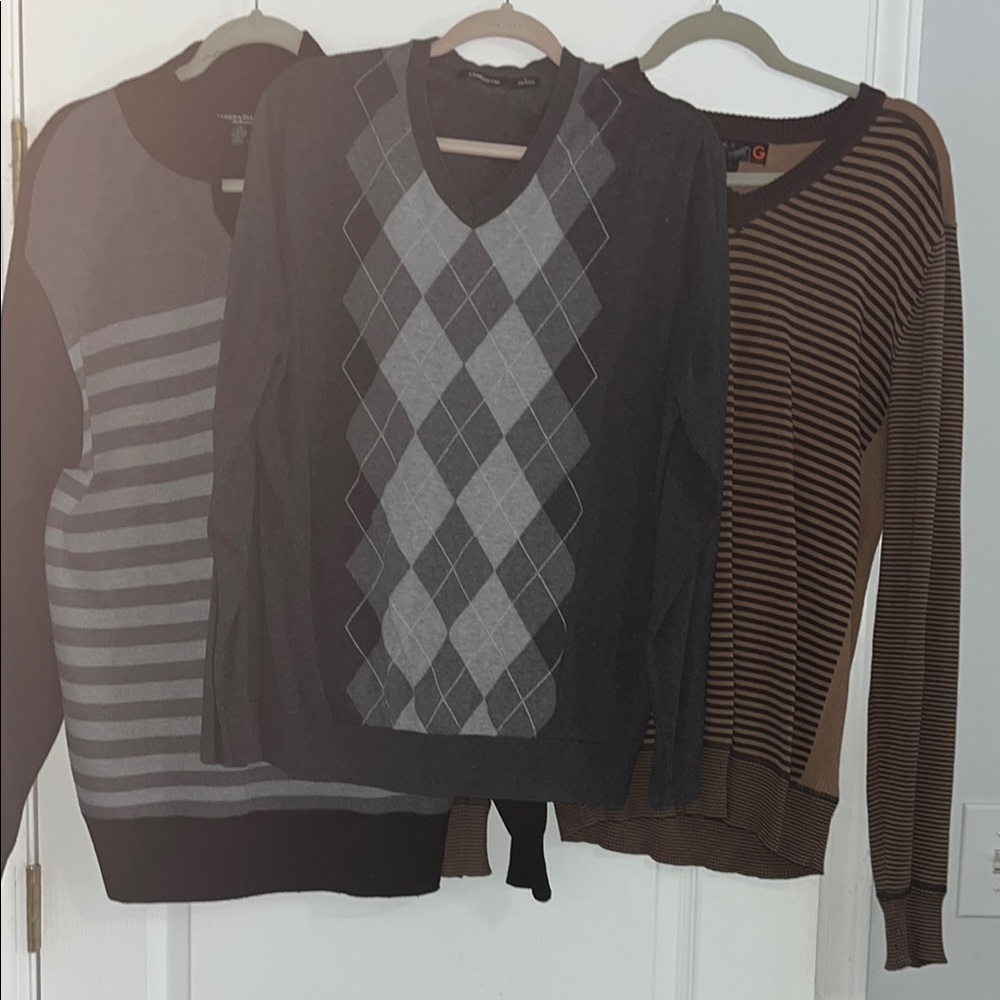 Waverly Argyle Sweater in Shades of Gray